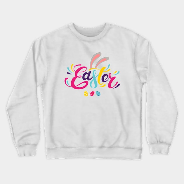 Happy Easter colorful logo Crewneck Sweatshirt by Marysha_art